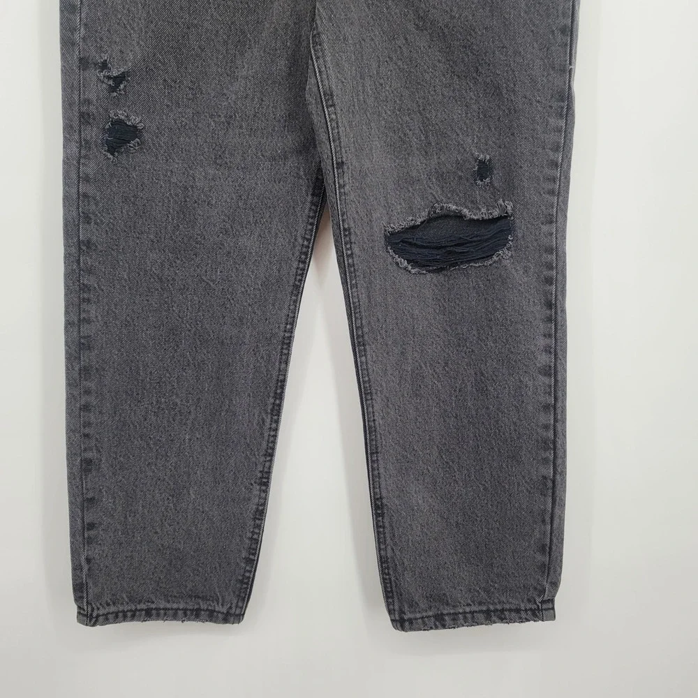 And Now this Criss Cross Womens Jeans SZ 30 Black Distressed Y2K Grunge Barncore